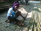 BAMBOO MARKING WITH WRENCH.